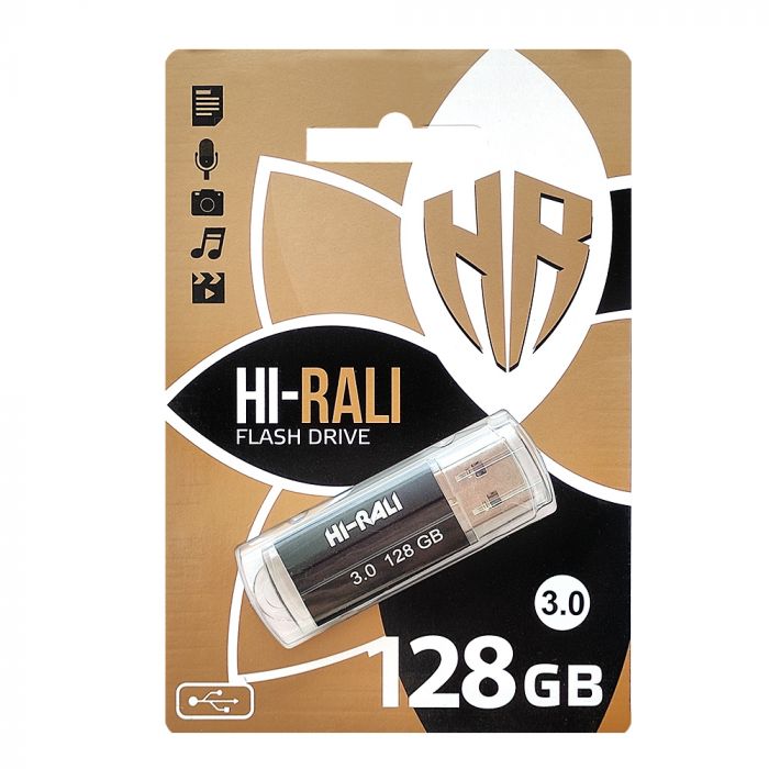 Флеш-накопичувач USB3.0 128GB Hi-Rali Corsair Series Black (HI-128GBCOR3BK)