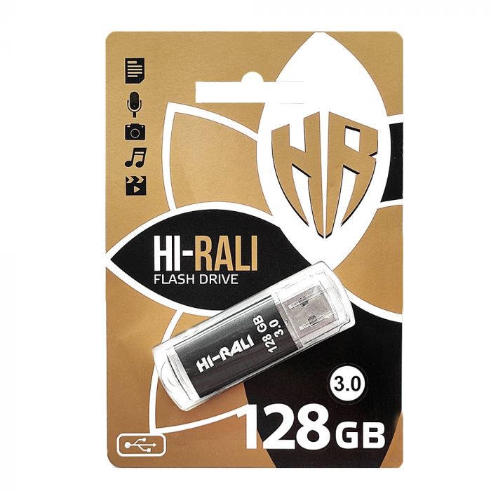 Флеш-накопичувач USB3.0 128GB Hi-Rali Rocket Series Black (HI-128GBVC3BK)