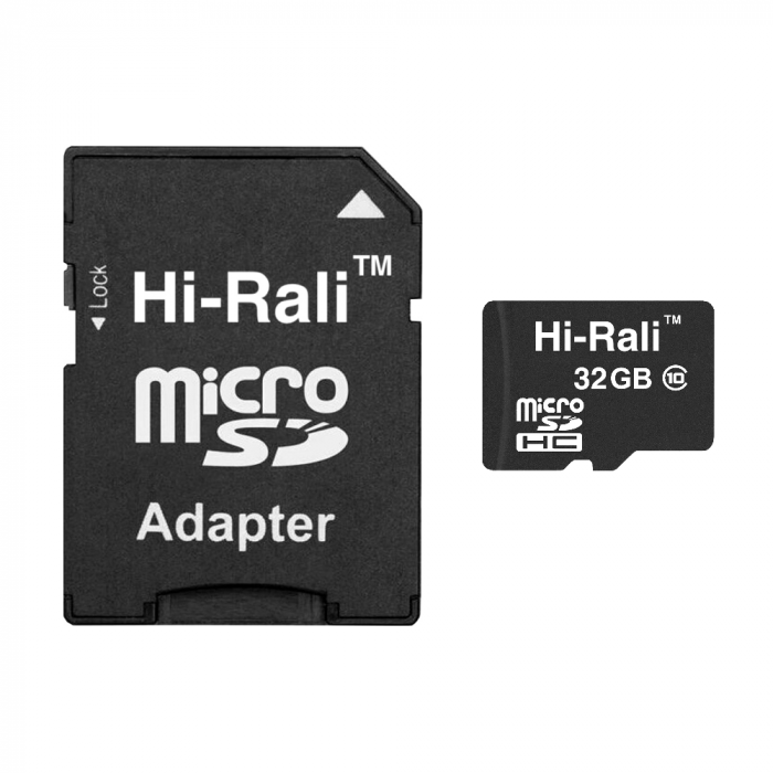 Карта пам`ятi MicroSDHC 32GB Class 10 Hi-Rali + SD-adapter (HI-32GBSDCL10-01)