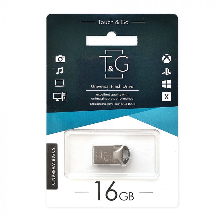 Флеш-накопичувач USB 16GB T&G 106 Metal Series Silver (TG106-16G3)