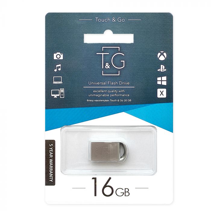 Флеш-накопичувач USB 16GB T&G 107 Metal Series Silver (TG107-16G)