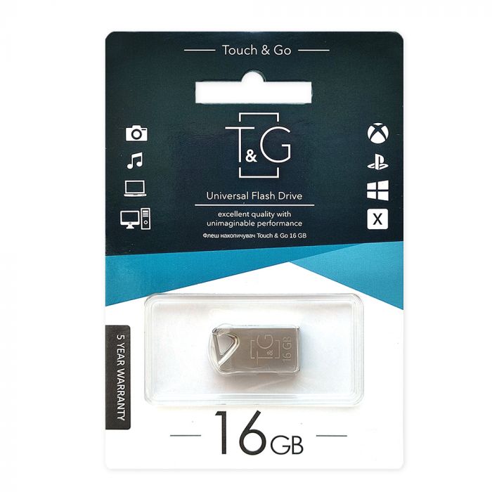 Флеш-накопичувач USB 16GB T&G 109 Metal Series Silver (TG109-16G)
