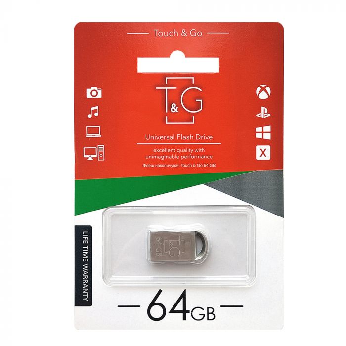 Флеш-накопичувач USB 64GB T&G 107 Metal Series Silver (TG107-64G)