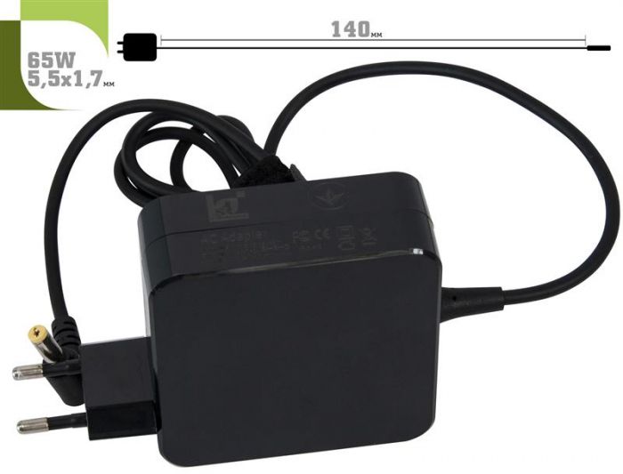 Блок живлення 1StCharger для ноутбука Acer, Asus 19V 65W 3.42A 5.5х1.7мм Wall Mount (WM1ST19V65W5517)