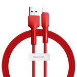 Кабель Baseus Silica Gel USB-Lightning 2.4A, 1м Red (CALGJ-09)