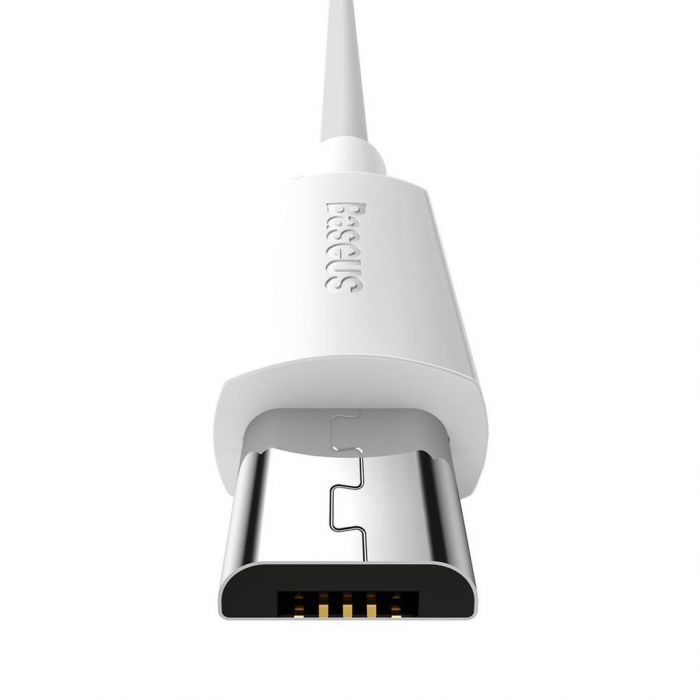 Кабель Baseus Simple Wisdom USB-MicroUSB, 1.5м White (TZCAMZJ-02)
