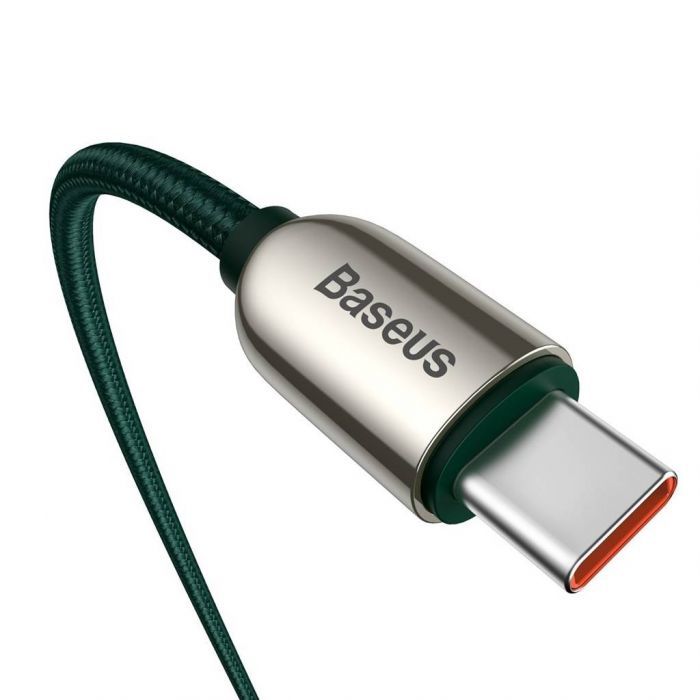 Кабель Baseus Display Fast Charging USB-C-USB-C, 100W, 1м Dark Green (CATSK-B06)