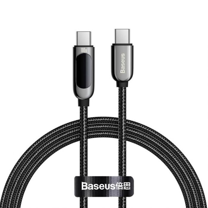 Кабель Baseus Display Fast Charging USB-C-USB-C, 100W, 2м Black (CATSK-C01)