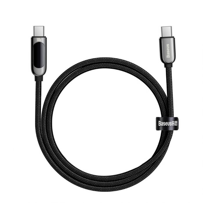 Кабель Baseus Display Fast Charging USB-C-USB-C, 100W, 2м Black (CATSK-C01)