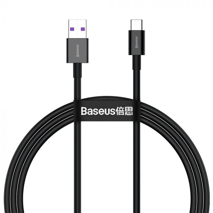 Кабель Baseus Superior Fast Charging USB - USB Type-C (M/M), 1 м, Black (CATYS-01)