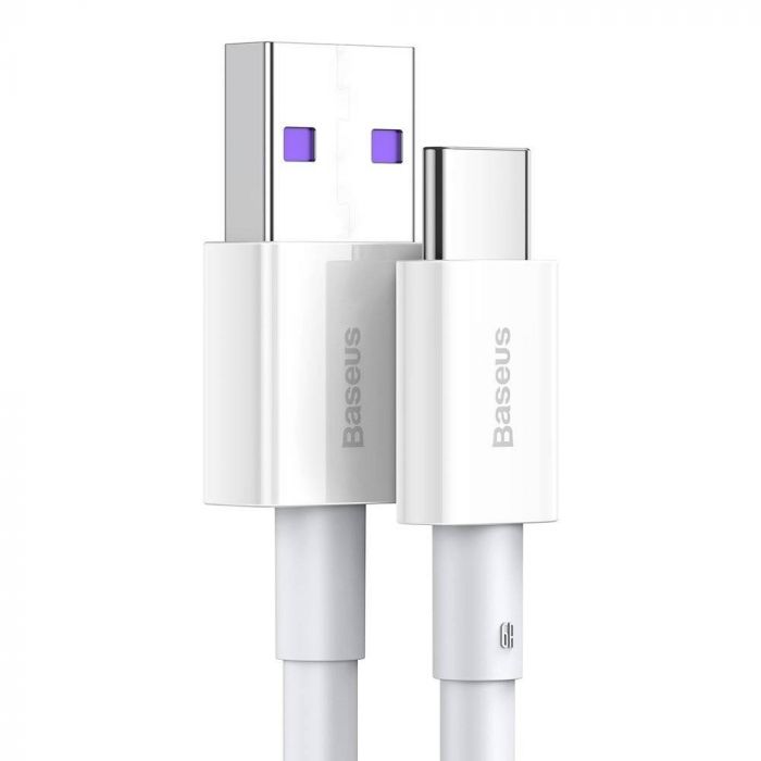 Кабель Baseus Superior Fast Charging USB - USB Type-C (M/M), 2 м, White (CATYS-A02)
