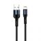 Кабель ColorWay USB - Lightning (M/M), nylon, 2.4 А, 1 м, Black (CW-CBUL045-BK)