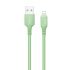 Кабель ColorWay USB-Lightning, soft silicone, 2.4А, 1м, Green (CW-CBUL042-GR)