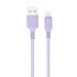 Кабель ColorWay USB-Lightning, soft silicone, 2.4А, 1м, Purple (CW-CBUL044-PU)