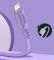 Кабель ColorWay USB-Lightning, soft silicone, 2.4А, 1м, Purple (CW-CBUL044-PU)