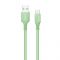 Кабель ColorWay USB-microUSB, soft silicone, 2.4А, 1м, Green (CW-CBUM042-GR)