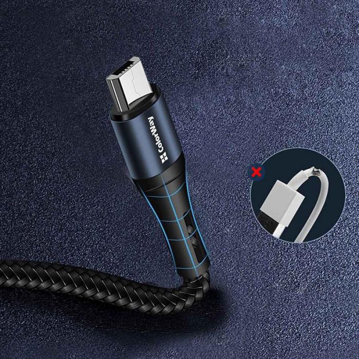 Кабель ColorWay USB - micro USB (M/M), Nylon, 2.4 А, 1 м, Black (CW-CBUM045-BK)