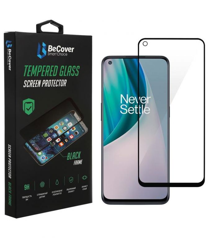 Захисне скло BeCover для OnePlus Nord N100 Black (706779)