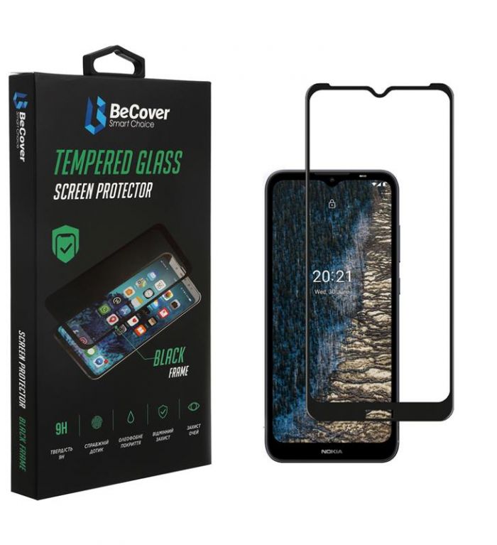 Захисне скло BeCover для Nokia C10/C20 Black (706777)