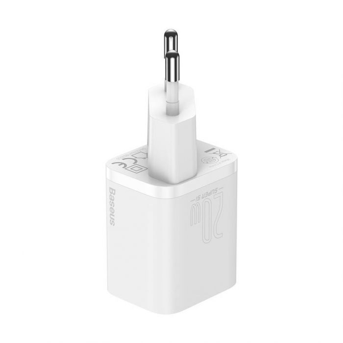 Мережевий зарядний пристрій Baseus Super Silicone PD Charger (1USB-C) 20W White (CCSUP-B02)