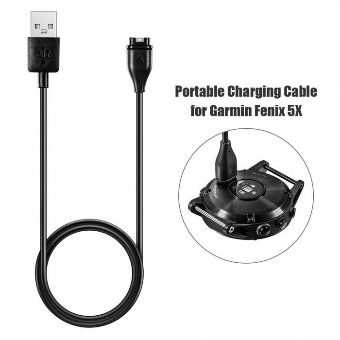 Кабель USB SK для Garmin Fenix 6 6s 6x Pro 5 5S 5X Plus Sapphire Edition Black (801201777A)