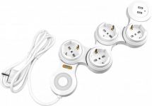 Мережевий фільтр XoKo (XK-SP-4-2 Flex) 4 розетки, 2 USB, 1.8 м, White