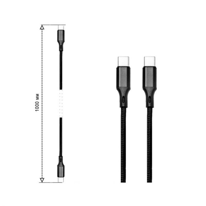 Кабель XoKo SC-230a USB Type-C - USB Type-C (M/M), 1 м, Black (XOKO SC-230a-BK)