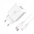 Зарядний пристрій SkyDolphin SC30T (2USB, 2.1A) White (MZP-000113) + кабель Type-C