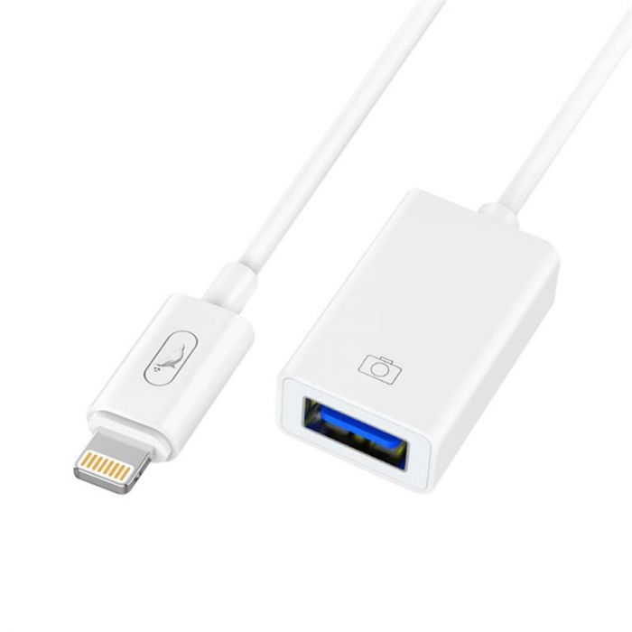 Перехідник SkyDolphin OT01 Lightning - USB (M/F) White (ADPT-00028)