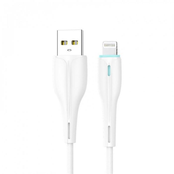 Кабель SkyDolphin S48L USB - Lightning 1м, White (USB-000423)