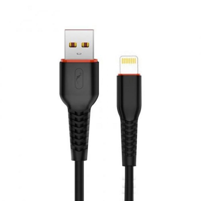 Кабель SkyDolphin S54L Soft USB - Lightning 1м, Black (USB-000428)