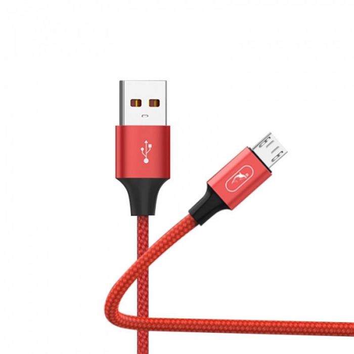 Кабель SkyDolphin S55V Neylon USB - micro USB (M/M), 1 м, Red (USB-000439)