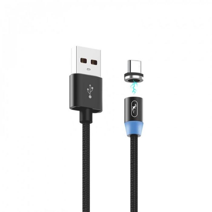 Кабель SkyDolphin S59T Magnetic USB - USB Type-C (M/M), 1 м, Black (USB-000441)