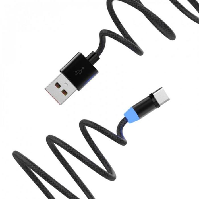 Кабель SkyDolphin S59T Magnetic USB - Type-C 1м, Black (USB-000441)