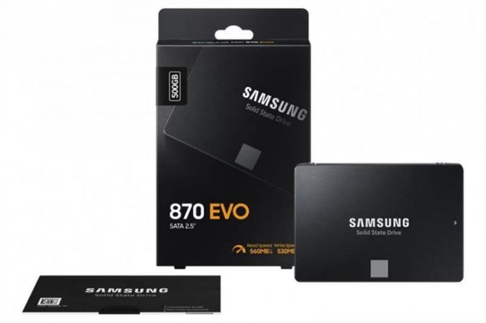 Накопичувач SSD  500GB Samsung 870 EVO 2.5" SATAIII MLC (MZ-77E500B/EU)