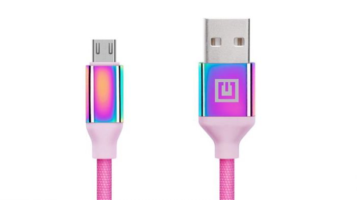 Кабель REAL-EL Premium Rainbow USB-microUSB 1m  (4743304104727)