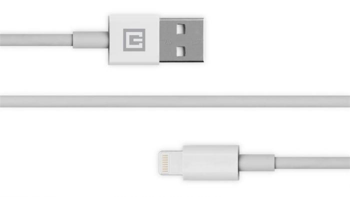 Кабель REAL-EL USB-Lightning 1m, White  (4743304104666)