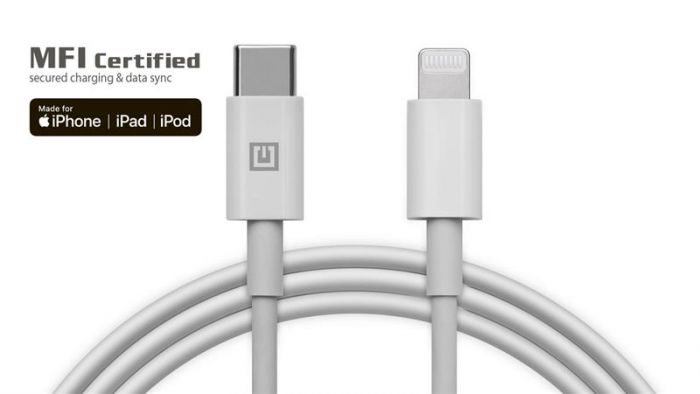 Кабель REAL-EL USB-C-Lightning 1m, White (4743304104680)