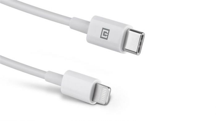 Кабель REAL-EL USB-C-Lightning 1m, White (4743304104680)