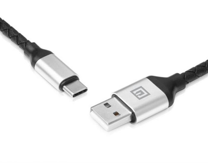 Кабель REAL-EL Premium Leather USB - USB Type-C (M/M), 1 м, Black (EL123500049)