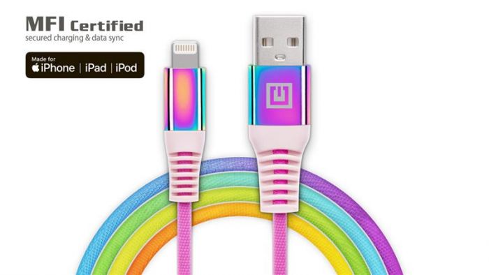 Кабель REAL-EL Rainbow USB-Lightning 1m (4743304104703)