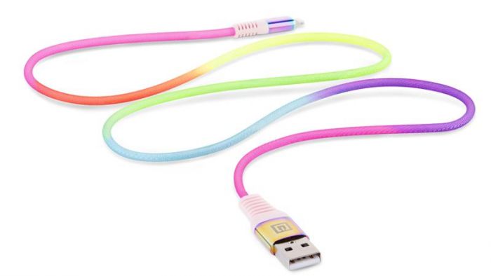 Кабель REAL-EL Rainbow USB-Lightning 1m (4743304104703)