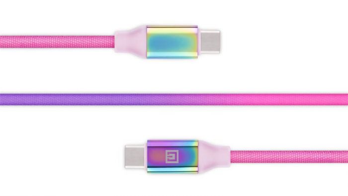 Кабель REAL-EL Premium Rainbow USB Type C-USB Type C 1m (4743304104741)