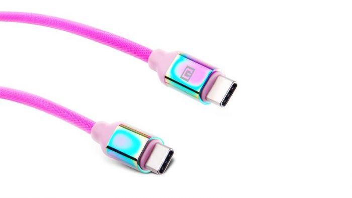 Кабель REAL-EL Premium Rainbow USB Type C-USB Type C 1m (4743304104741)