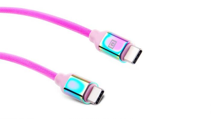 Кабель REAL-EL Premium USB Type-C - USB Type-C (M/M), 1 м, Rainbow (EL123500053)