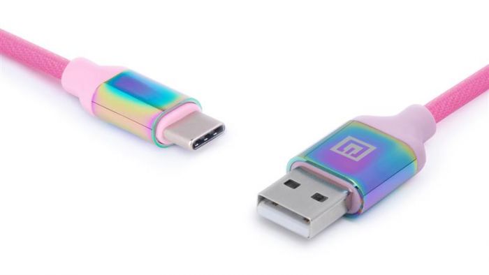 Кабель REAL-EL Premium USB - USB Type-C (M/M), 1 м, Rainbow (EL123500050)