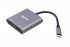 Адаптер-перехідник Maxxter USB Type-C - 2хHDMI (M/F), 0.1 м, Grey (V-CM-2HDMI)