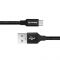 Кабель ColorWay USB-microUSB 2.4А, 0.25м, Black (CW-CBUM048-BK)
