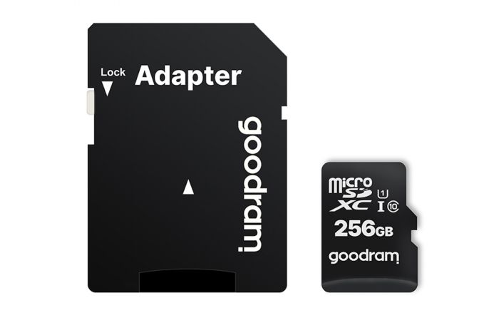 Карта пам`яті MicroSDXC 256GB UHS-I Class 10 Goodram + SD-adapter (M1AA-2560R12)