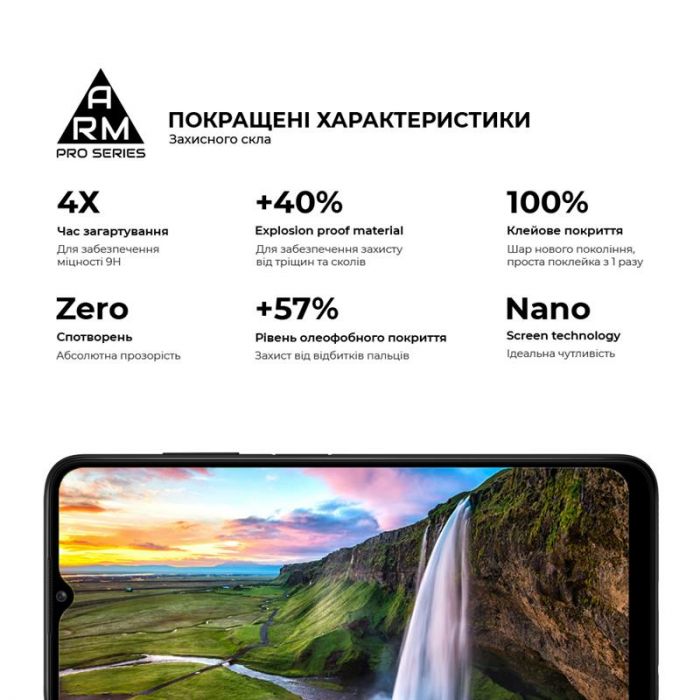 Захисне скло Armorstandart Pro для Samsung Galaxy A13 Black (ARM60680)